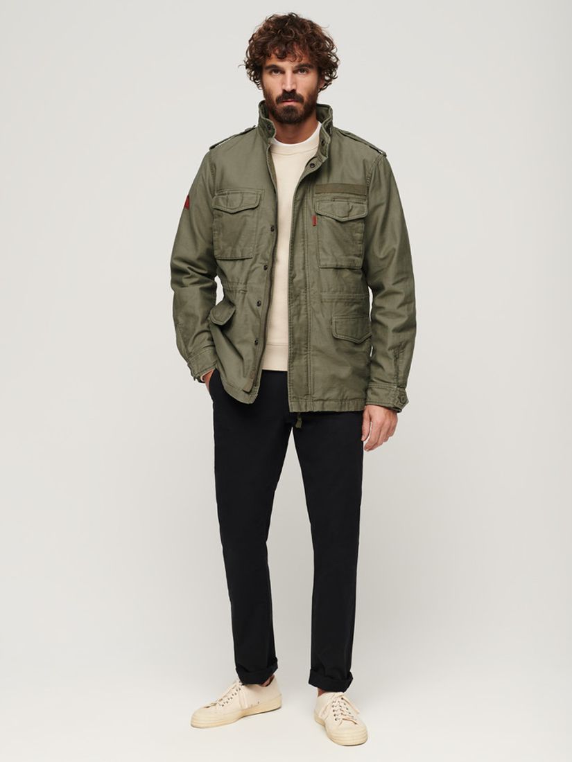Superdry Vintage Military M65 Jacket, Dusty Olive Green, S