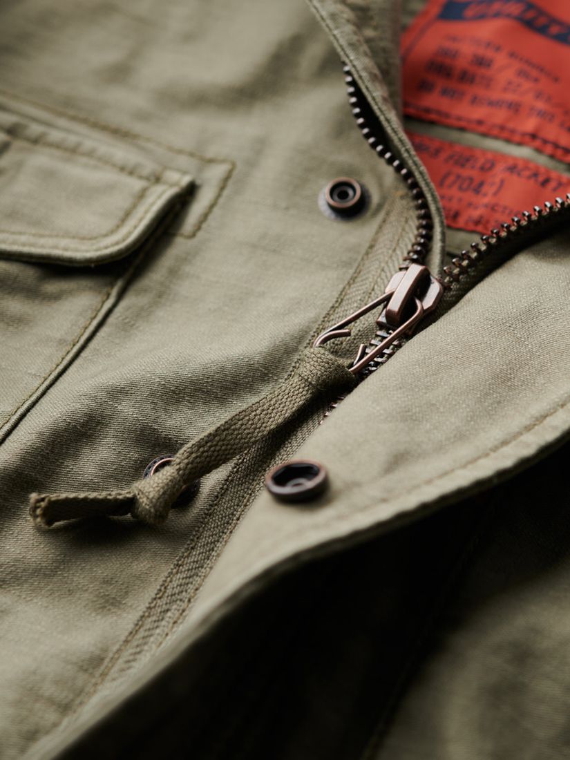 Superdry Vintage Military M65 Jacket, Dusty Olive Green