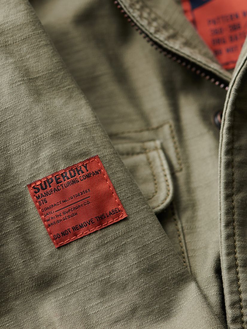 Superdry Vintage Military M65 Jacket, Dusty Olive Green