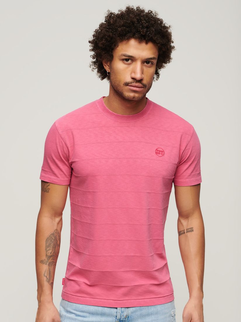 Superdry Essential Organic Cotton Logo T-Shirt, Desert Rose Pink, XXXL