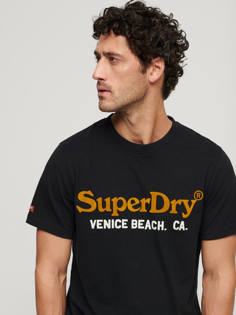 Superdry Venue Duo Logo T-Shirt, Nero Black Marl, M