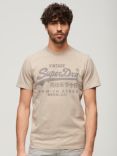 Superdry Classic Heritage T-Shirt, Lavin Beige Marl