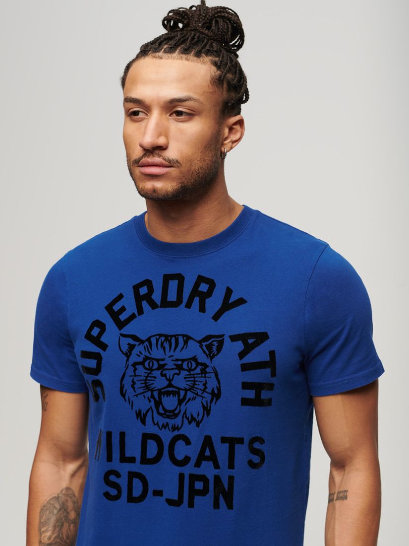 Superdry Track & Field Athletic Graphic T-Shirt, Regal Blue, XXXL