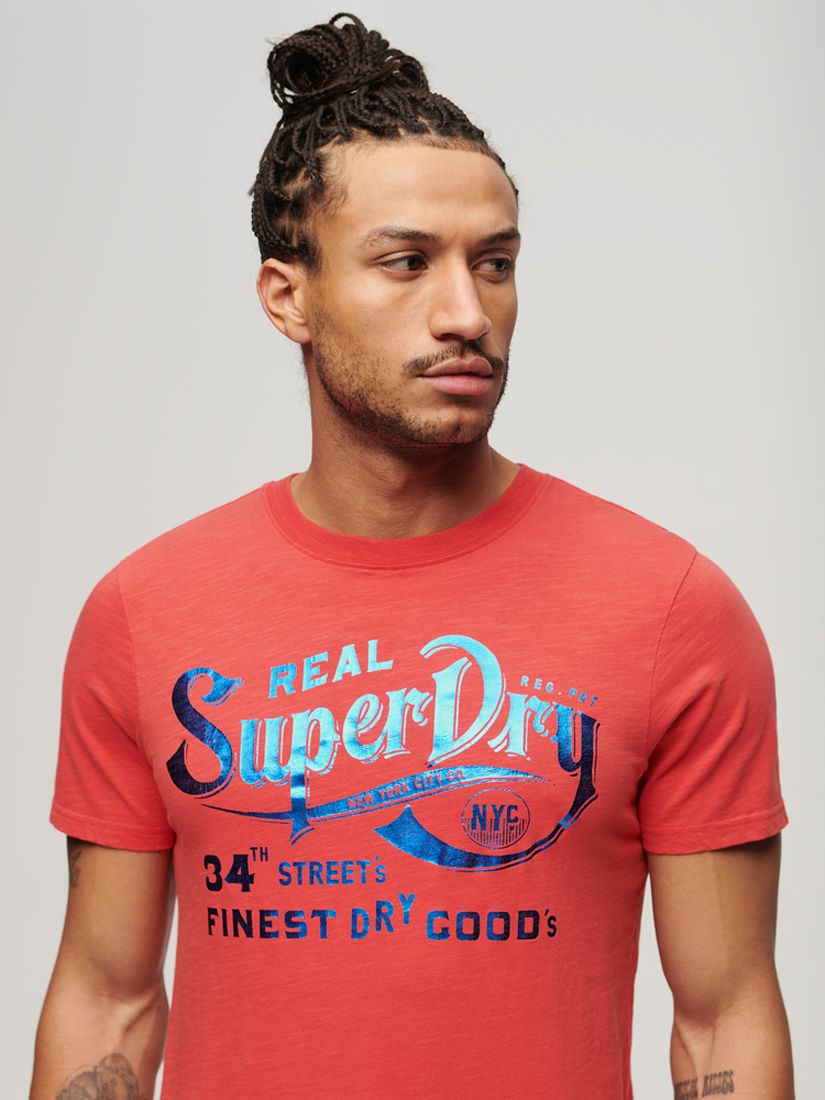 Buy Superdry Metallic Workwear Graphic T-Shirt Online at johnlewis.com
