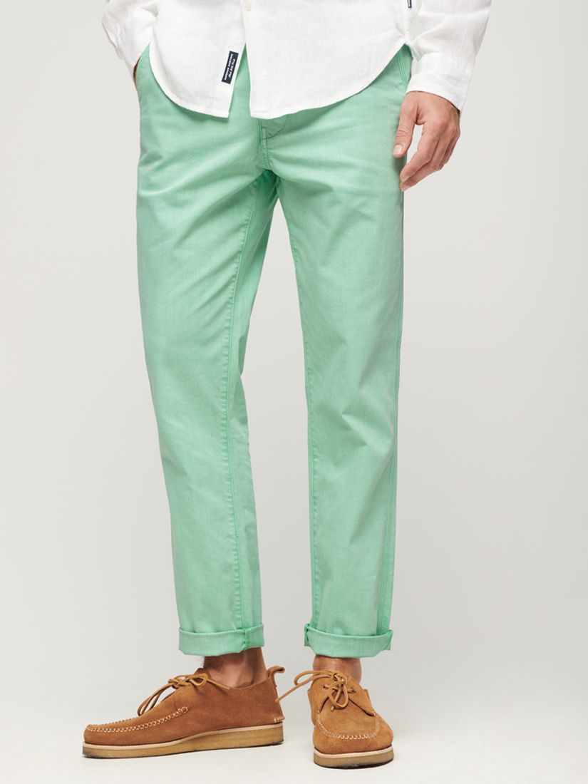 Superdry International Chino Trousers, Mint Turquoise, W34/L32