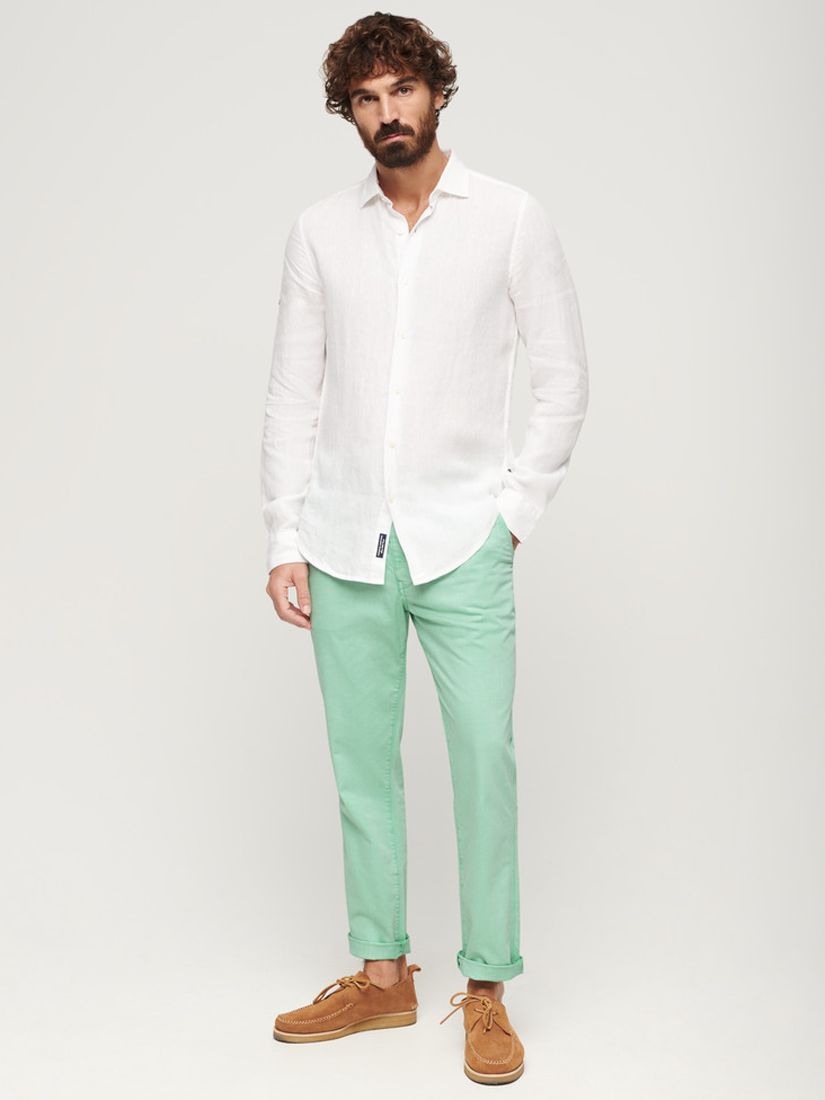 Buy Superdry International Chino Trousers, Mint Turquoise Online at johnlewis.com