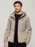 Superdry Hooded Hybrid Trekker Jacket, String Brown