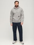 Superdry Contrast Stitch Relaxed Hoodie, Washed Grey Marl