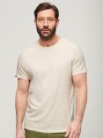 Superdry Crew Neck Slub Short Sleeved T-Shirt, Oat Cream Marl