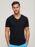 Superdry V-Neck Slub Short Sleeve T-Shirt, Eclipse Navy