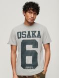 Superdry Osaka Graphic T-Shirt, Ash Grey Marl