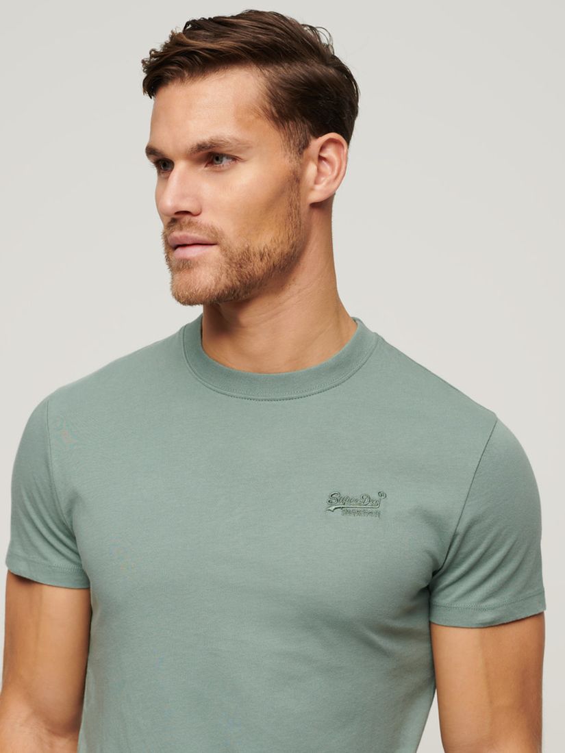 Buy Superdry Organic Cotton Essential Logo Embroidered T-Shirt Online at johnlewis.com