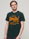 Superdry Neon Cotton T-Shirt, Enamel Green