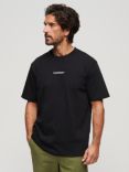 Superdry Micro Logo Graphic Loose T-Shirt, Black