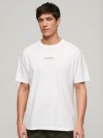 Superdry Micro Logo Graphic Loose T-Shirt, Brilliant White