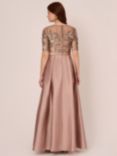 Adrianna Papell Embellished Tafetta Dress Maxi Dress, Stone
