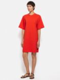 Jigsaw Riley Cotton T-Shirt Dress, Red