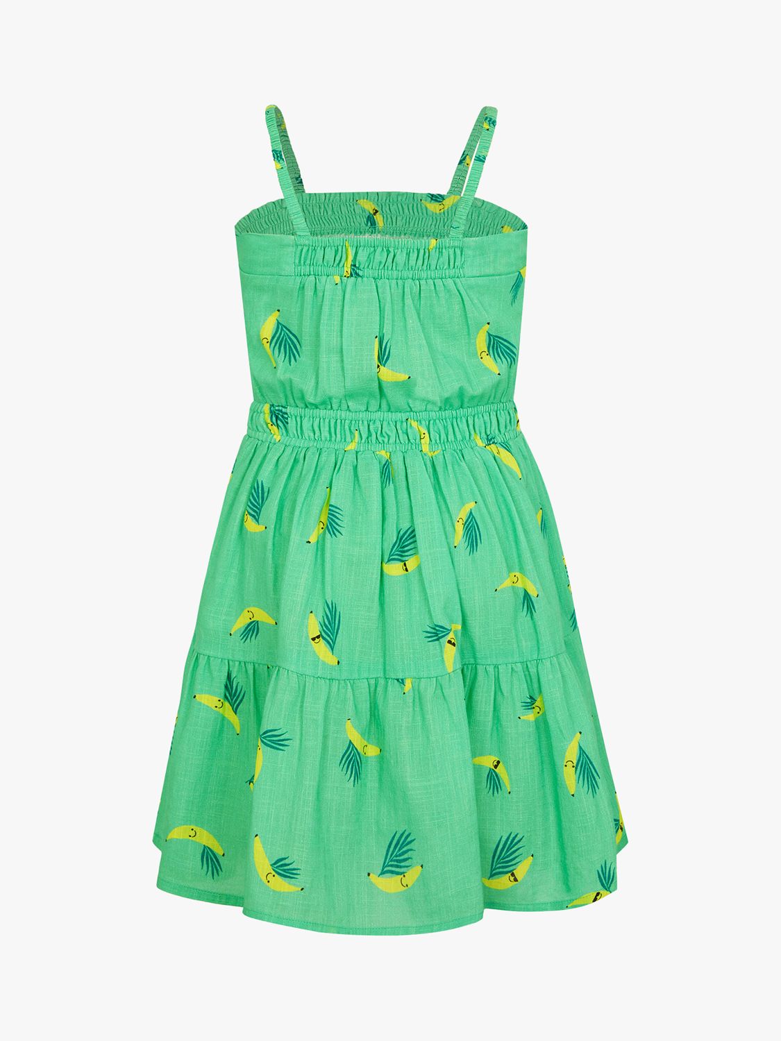 Angels by Accessorize Kids' Banana Print Tiered Dress, Green, 18-24 months
