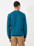 Crew Clothing Embroidered Crew Neck Sweatshirt, Teal Blue