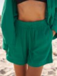NRBY Poppie Elastic Waist Cotton Shorts, Sea Green