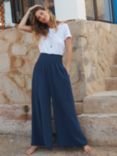 NRBY Pippi Textured Cotton Wide Leg Trousers
