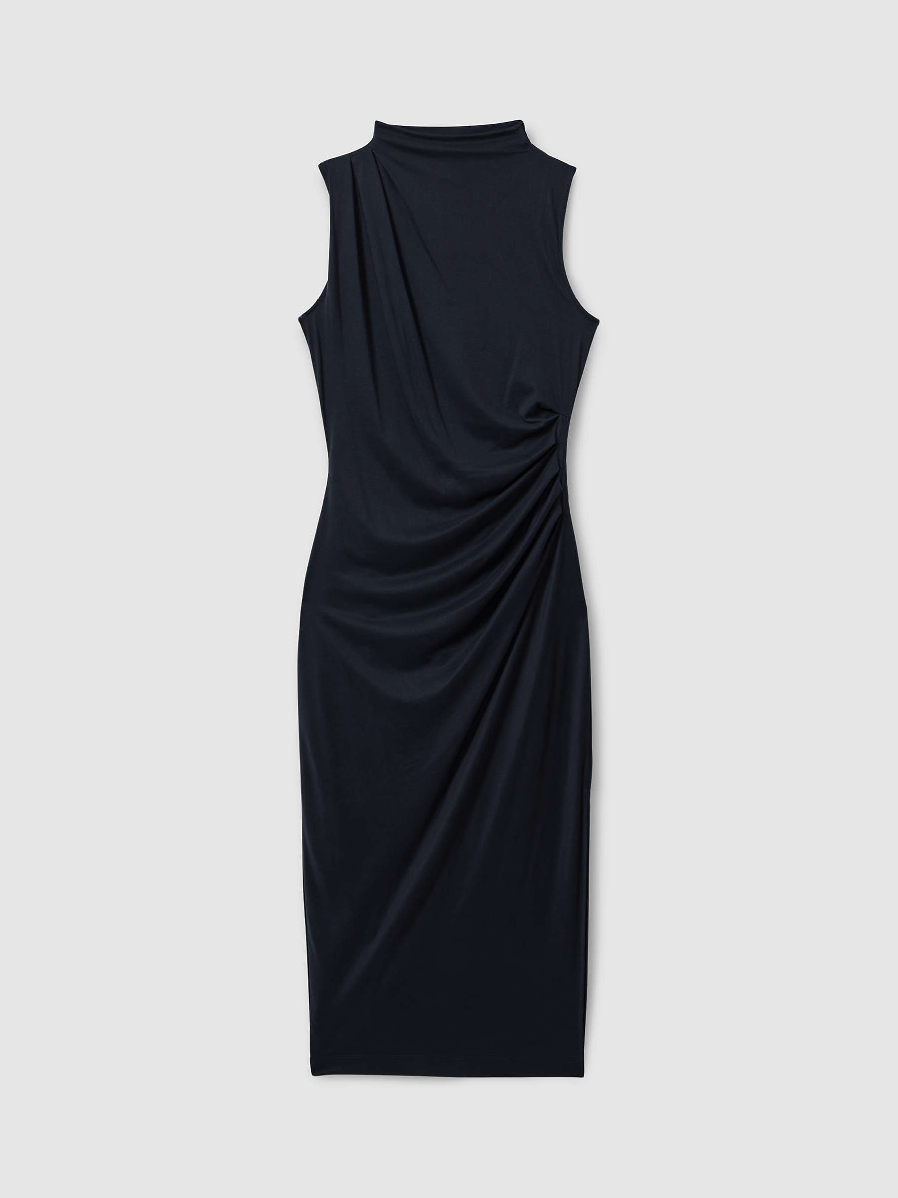 Buy Reiss Beaux Shift Midi Dress, Dark Green Online at johnlewis.com