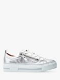 Moda in Pelle Filician Low Top Leather Trainers, Silver