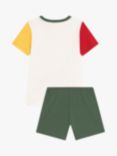 Petit Bateau Kids' Skate Graphic T-Shirt & Shorts Pyjamas Set, Marshmallow/Multi