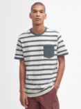 Barbour Handale Stripe T-Shirt, Grey/White