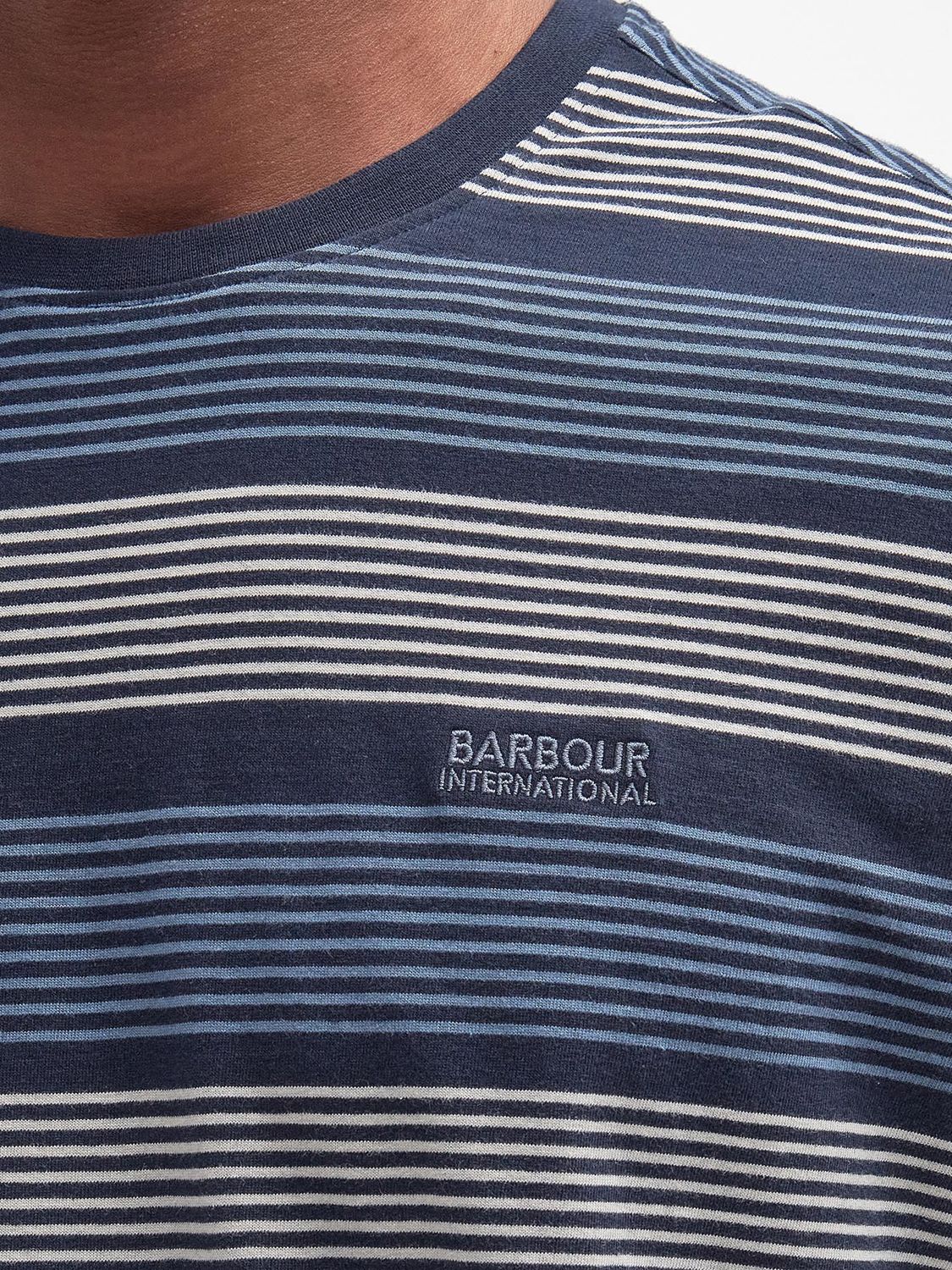 Buy Barbour International Putney Striped T-Shirt, Navy Online at johnlewis.com
