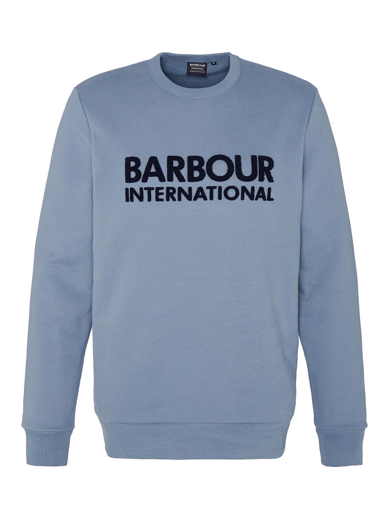 Buy Barbour International Brockley Crew Jumper, Dusty Blue Online at johnlewis.com