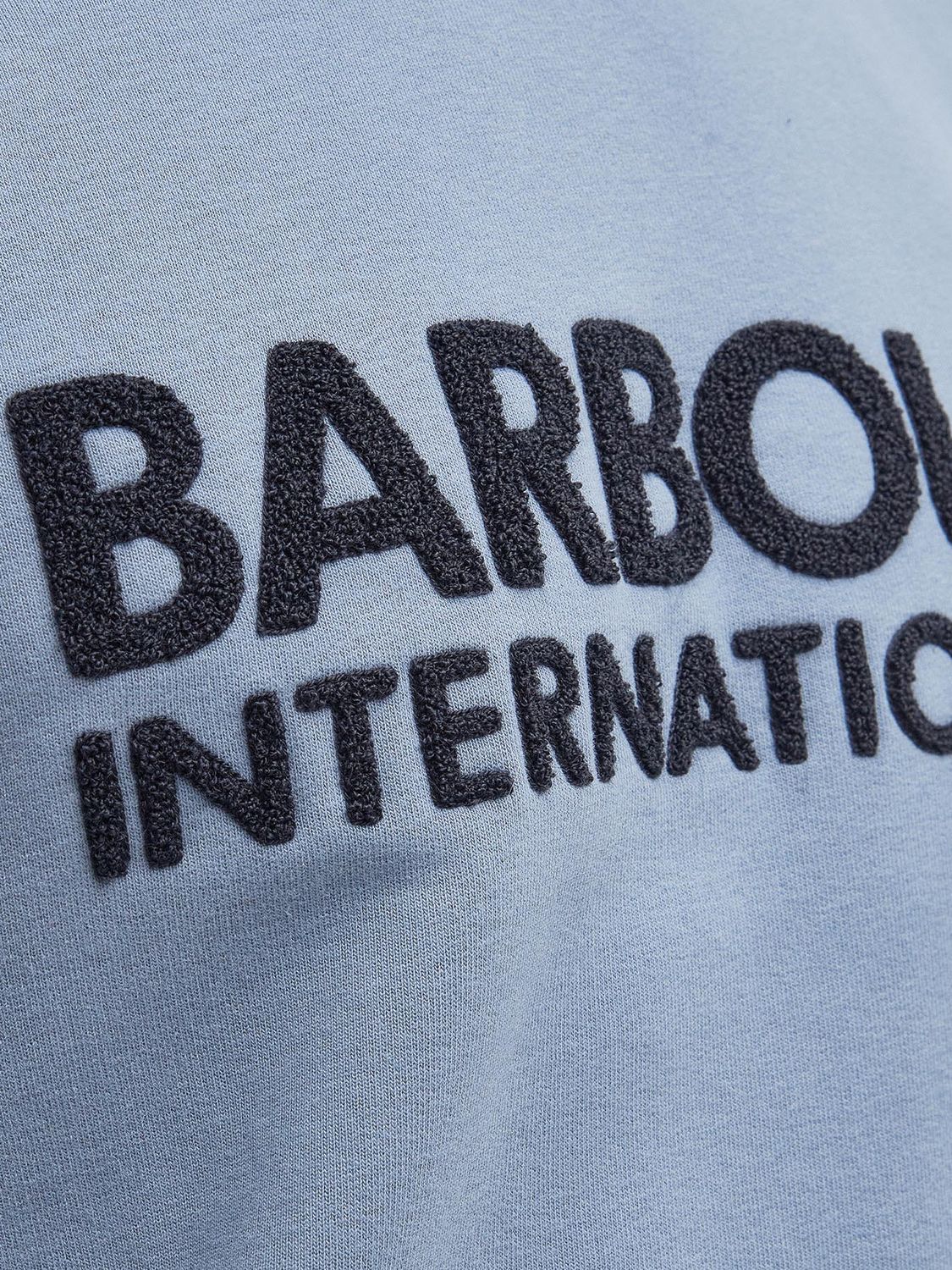 Buy Barbour International Brockley Crew Jumper, Dusty Blue Online at johnlewis.com