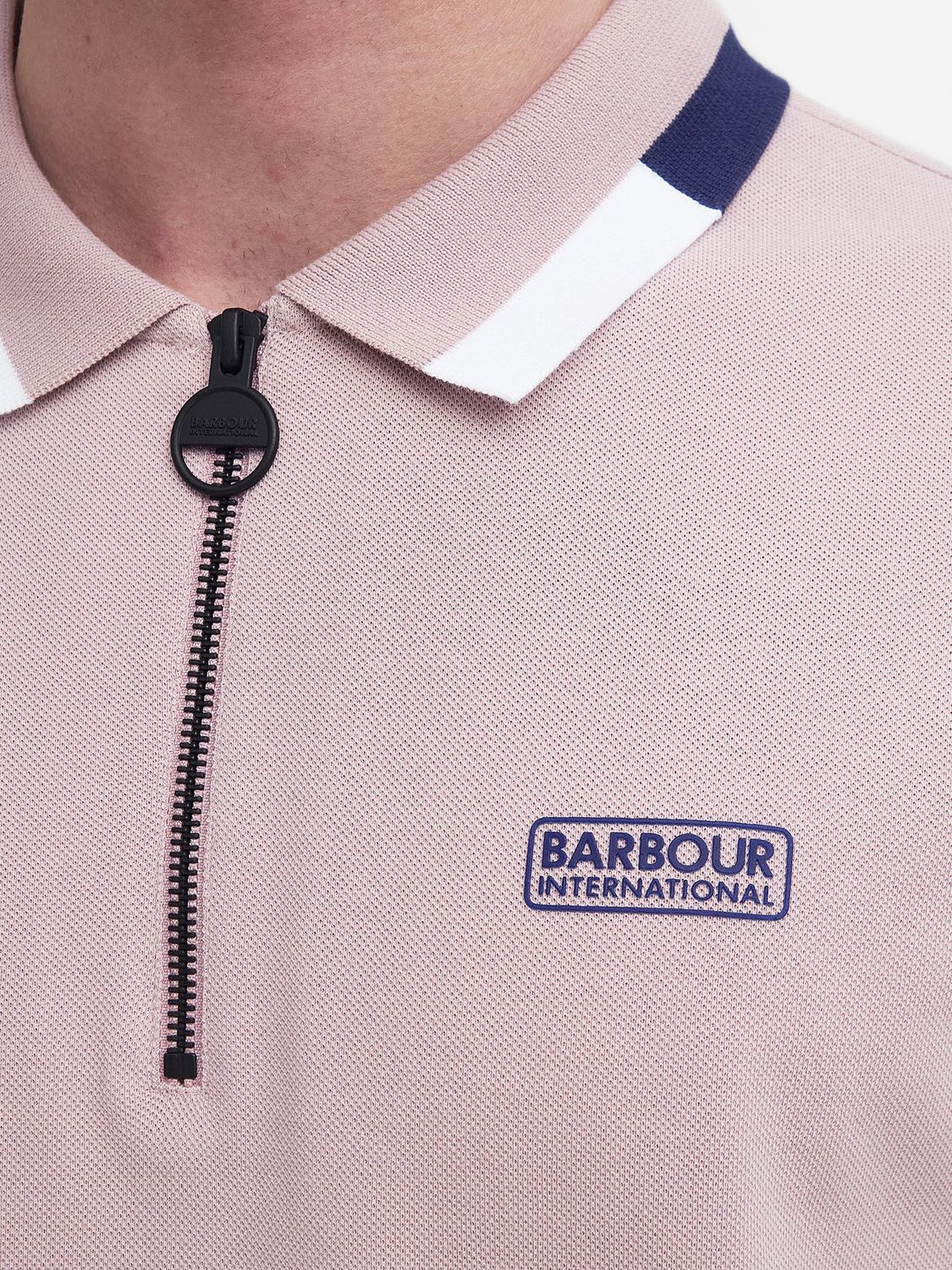 Barbour International Smith Polo Shirt, Dusk Pink, S
