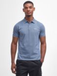 Barbour International Rider Tipped Polo Shirt, Dusty Blue