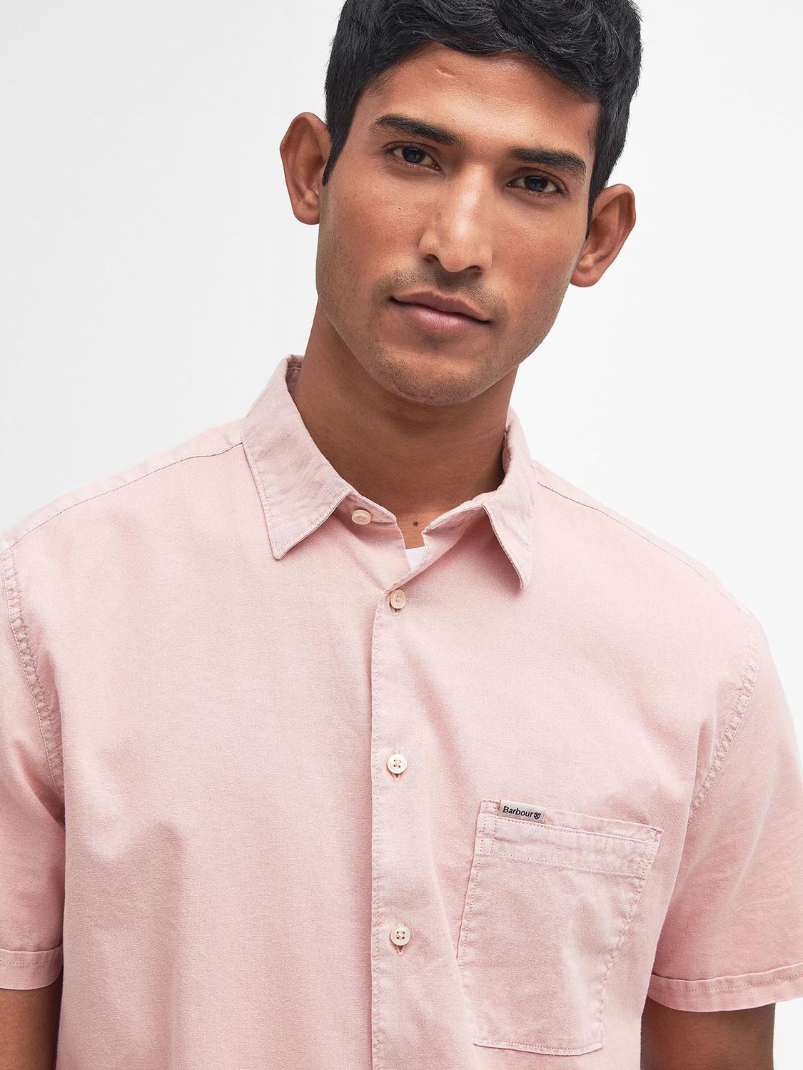 Barbour Terra Dye Regular Shirt, Pink Mist, S