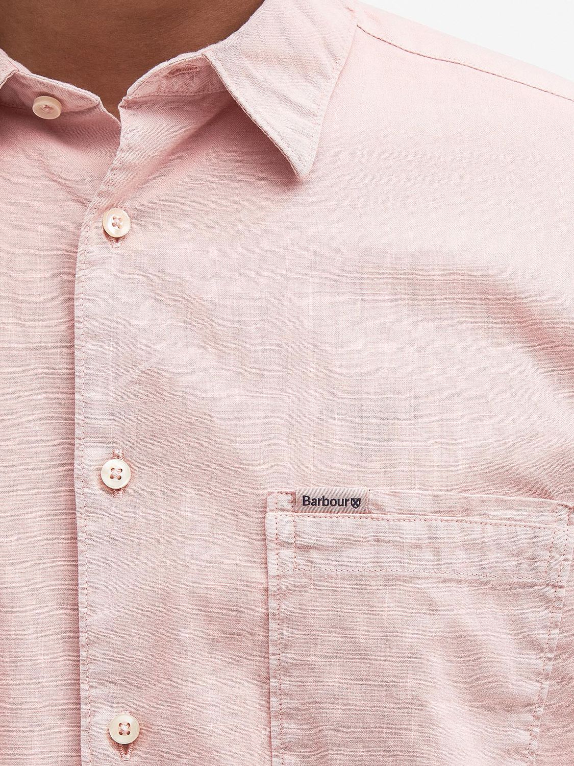 Barbour Terra Dye Regular Shirt, Pink Mist, S