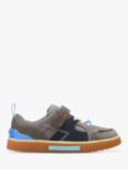 Clarks Kids' Oslo Edge Riptape Trainers, Grey Combi