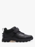 Clarks Kids' Steggy 2 Glow Leather Trainers, Black