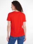 Tommy Hilfiger Crew Neck Logo T-Shirt, Fierce Red