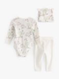 Lindex Baby Wrap Bodysuit & Leggings Set, Light Dusty White/Multi