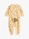 Lindex Baby Bee Footless Sleepsuit, Dusty Yellow