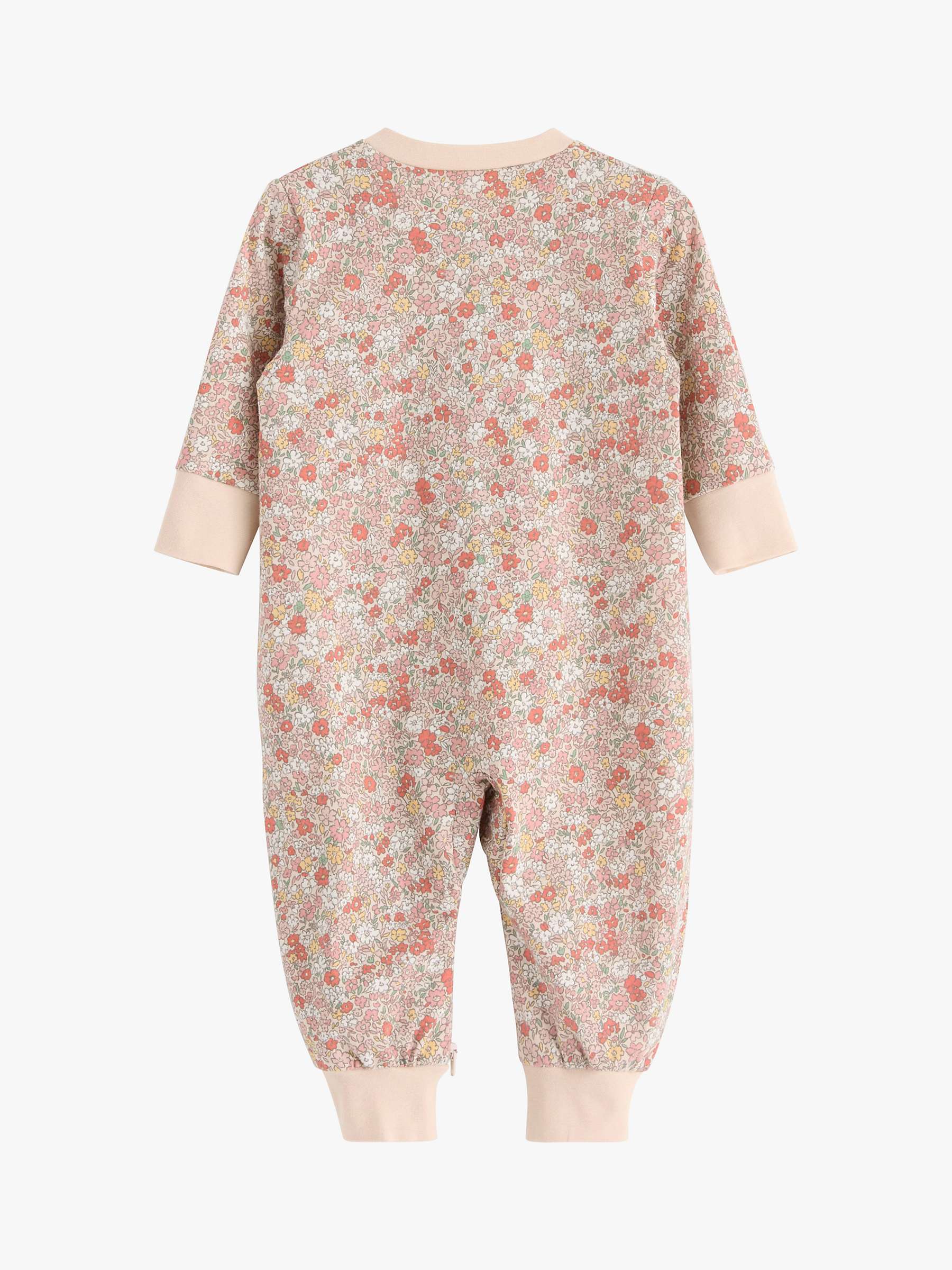 Buy Lindex Baby Organic Cotton Floral Print Pyjamas, Light Pink/Multi Online at johnlewis.com