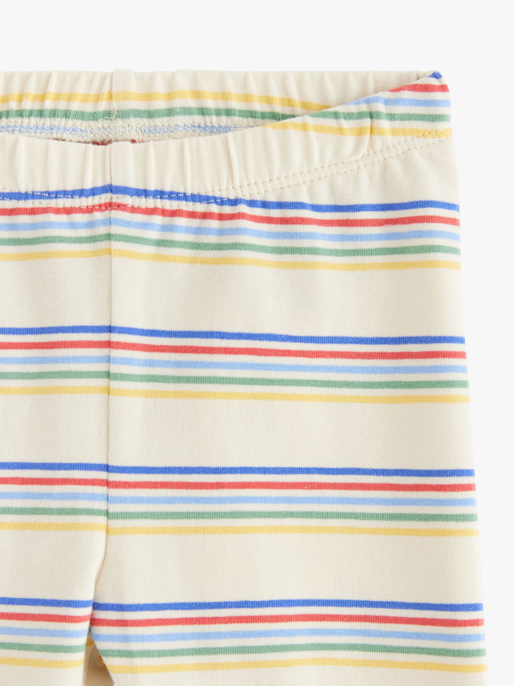 Lindex Baby Organic Cotton Blend Stripe Leggings, Light Beige/Multi, 4-6 months