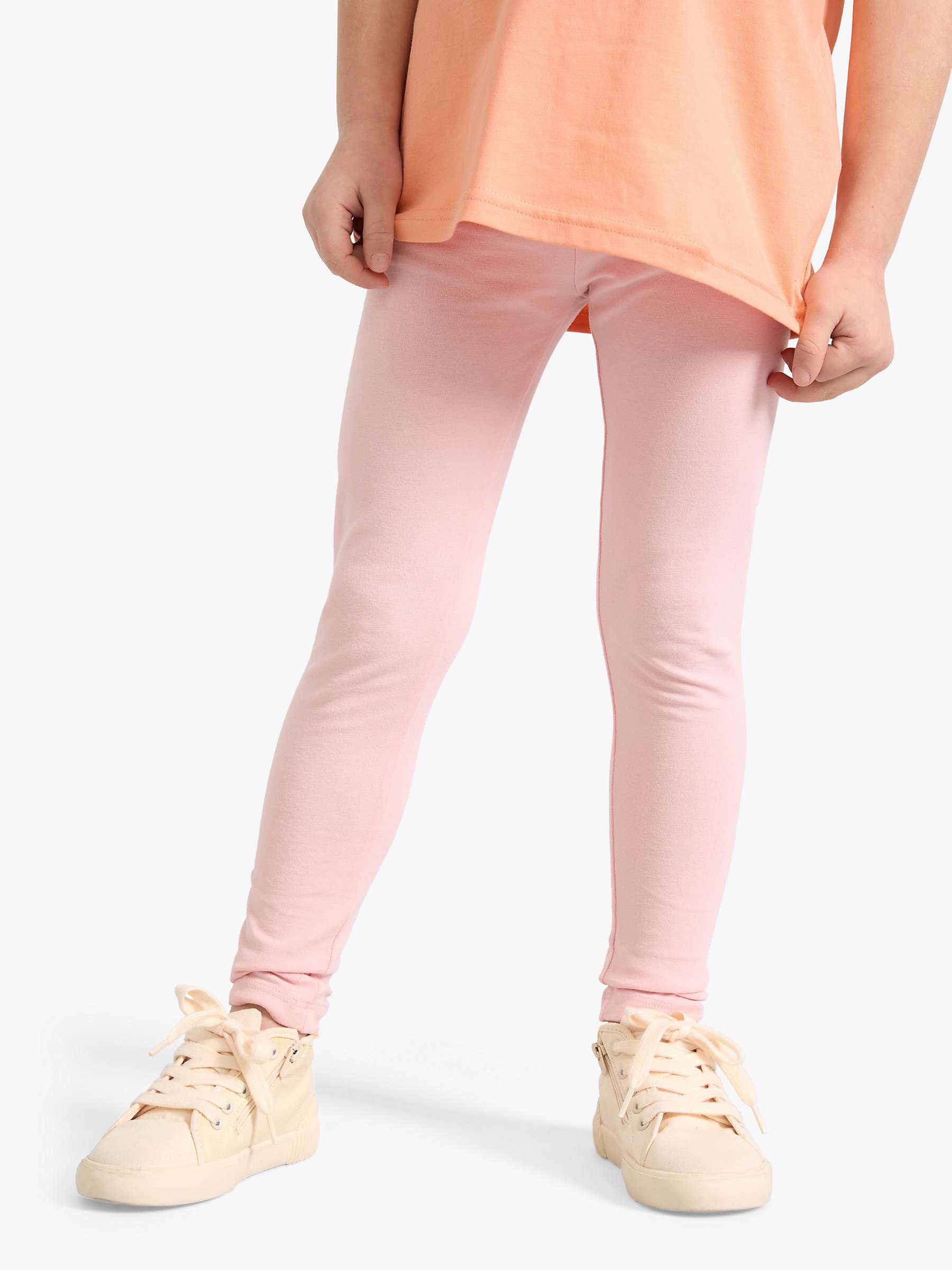 Buy Lindex Kids' Organic Cotton Blend Basic Solid Leggings, Light Pink Online at johnlewis.com