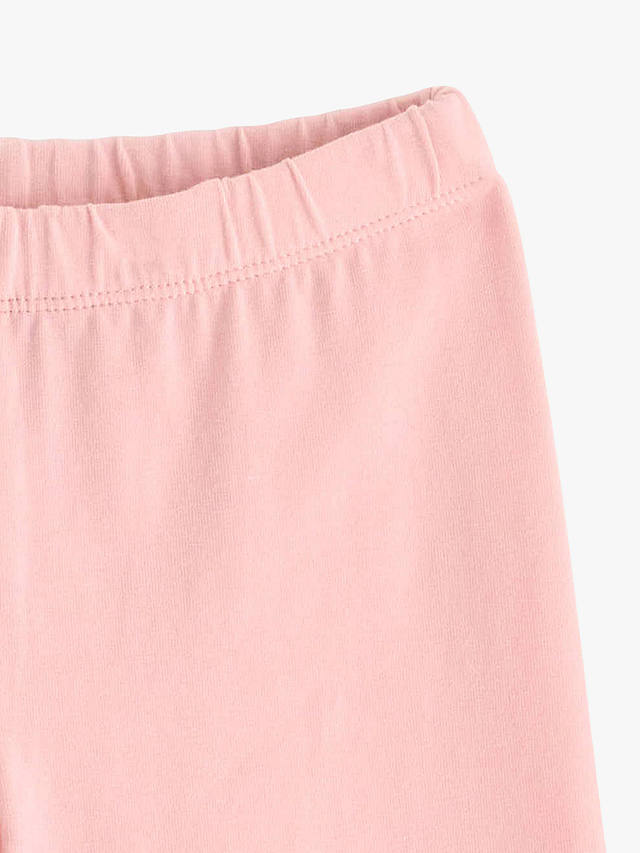 Lindex Kids' Organic Cotton Blend Basic Solid Leggings, Light Pink