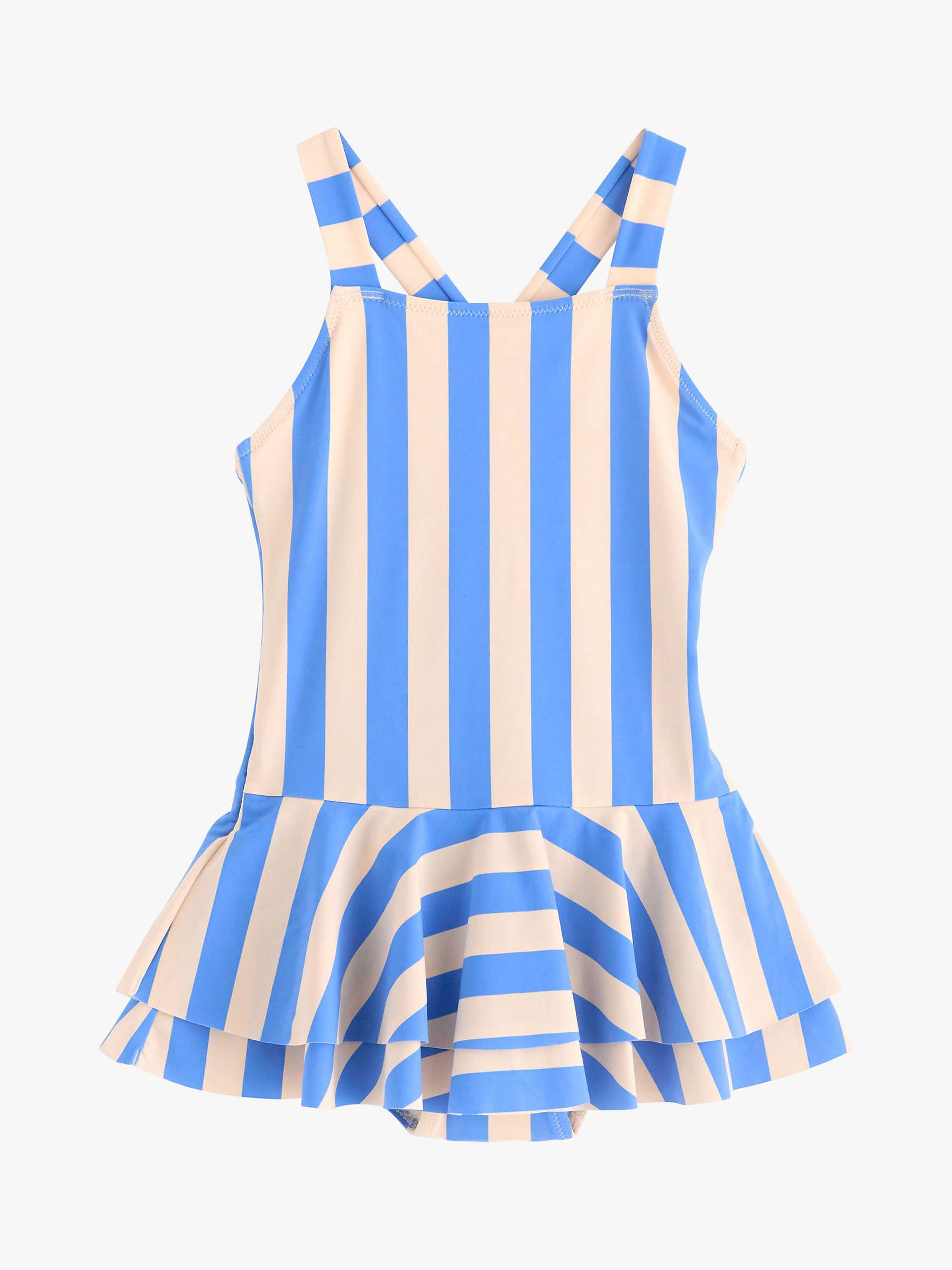 Buy Lindex Baby Striped Skirted Swimsuit, Dusty Blue/Beige Online at johnlewis.com