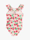 Lindex Kids' Strawberry Print Swimsuit, Light Pink/Multi