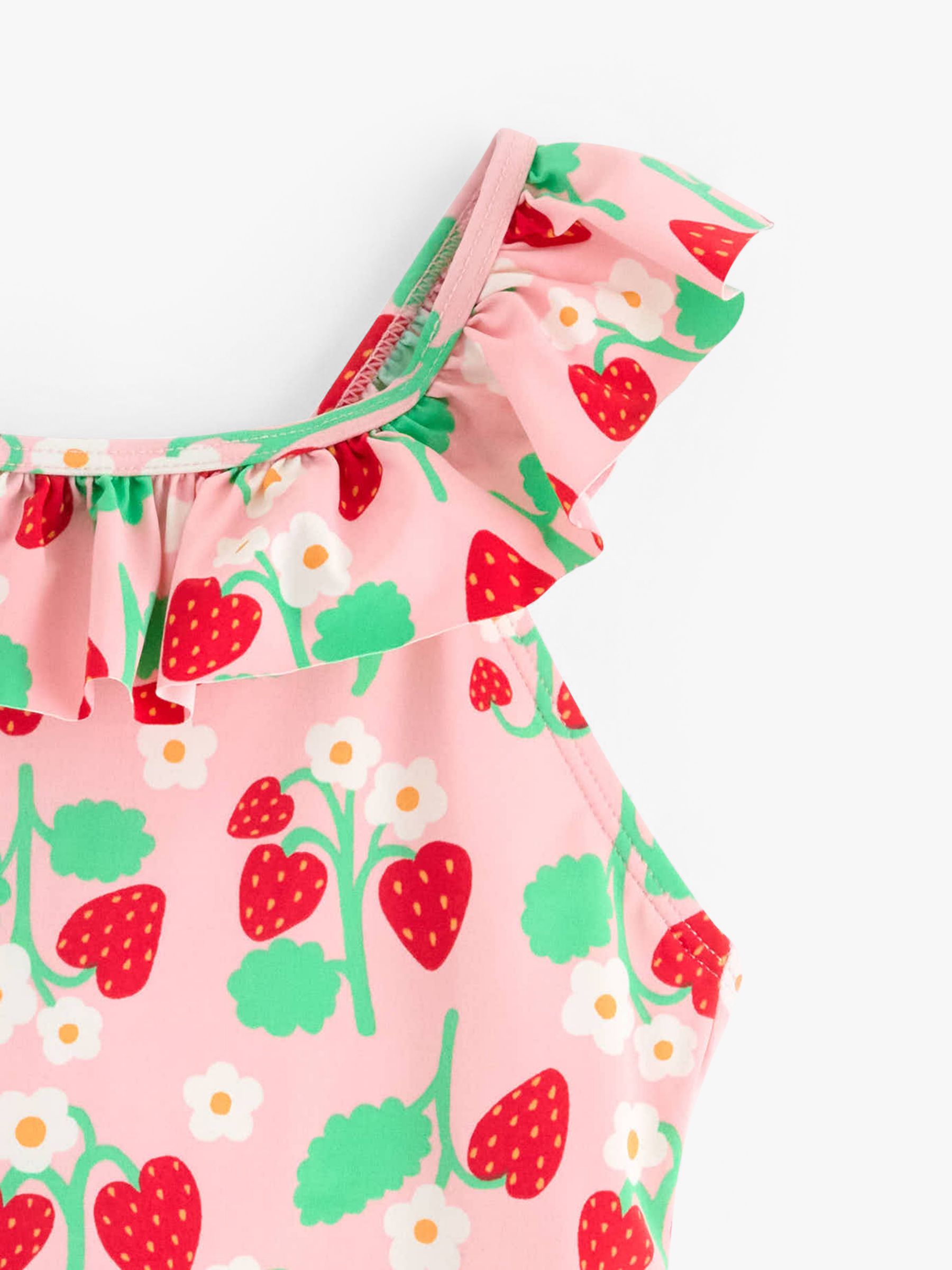 Lindex Kids' Strawberry Print Swimsuit, Light Pink/Multi, 4-6 years