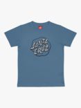 Santa Cruz Kids' Logo Cotton T-Shirt, Dusty Blue