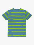 Santa Cruz Kids' Logo Stripe Cotton T-Shirt, Dusty Blue